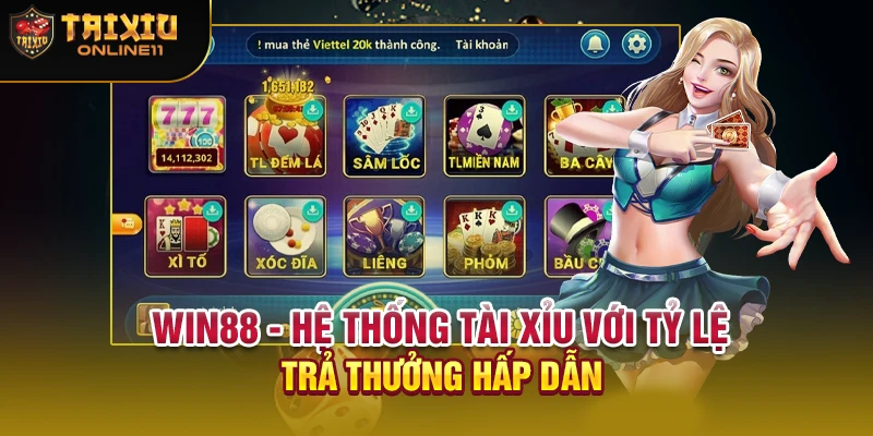 WIN88 - Hệ thống tài xỉu với tỷ lệ trả thưởng hấp dẫn